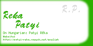 reka patyi business card